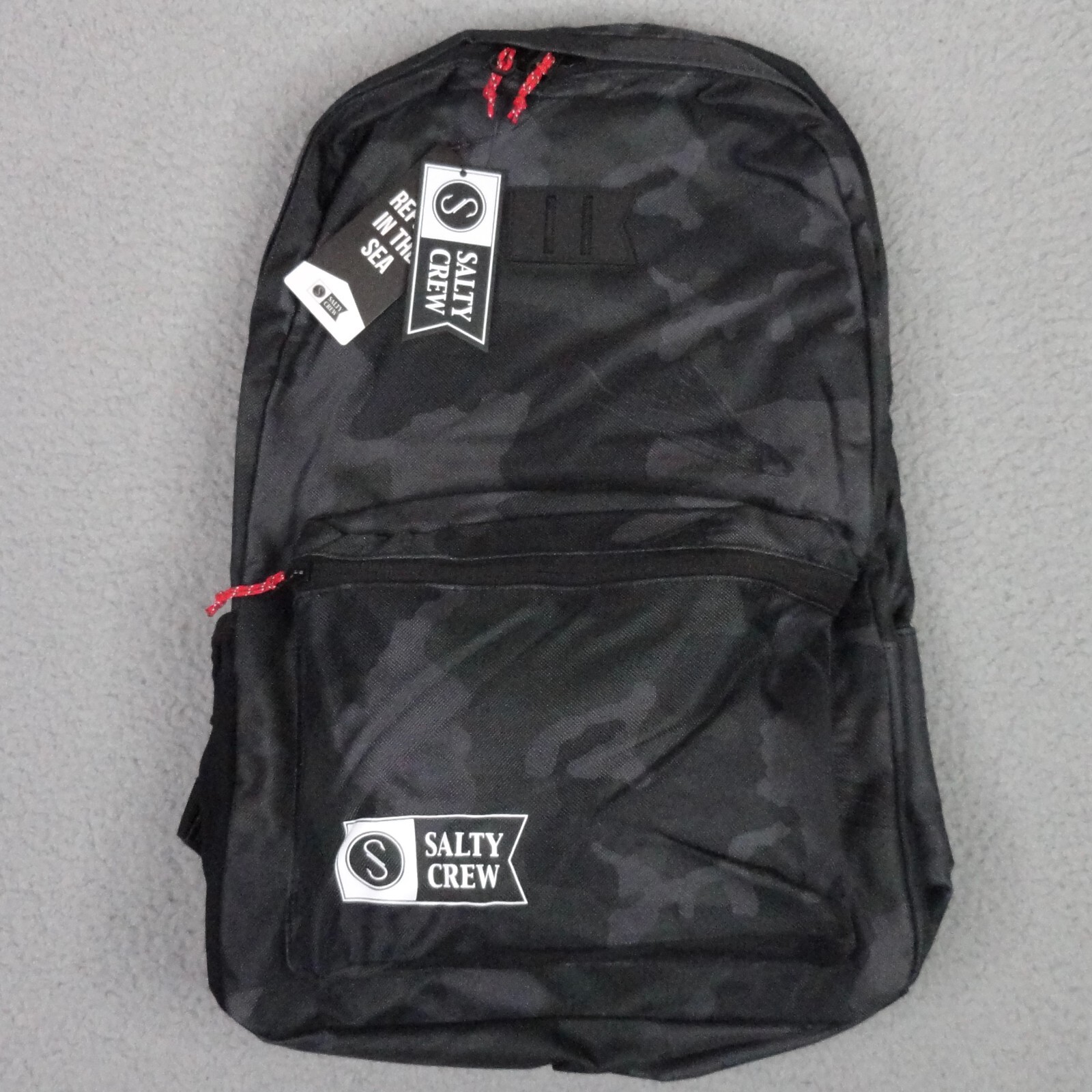 Salty Crew Brig Backpack Black Camo NWT School Book Fishing Beach Laptop Bag 20L