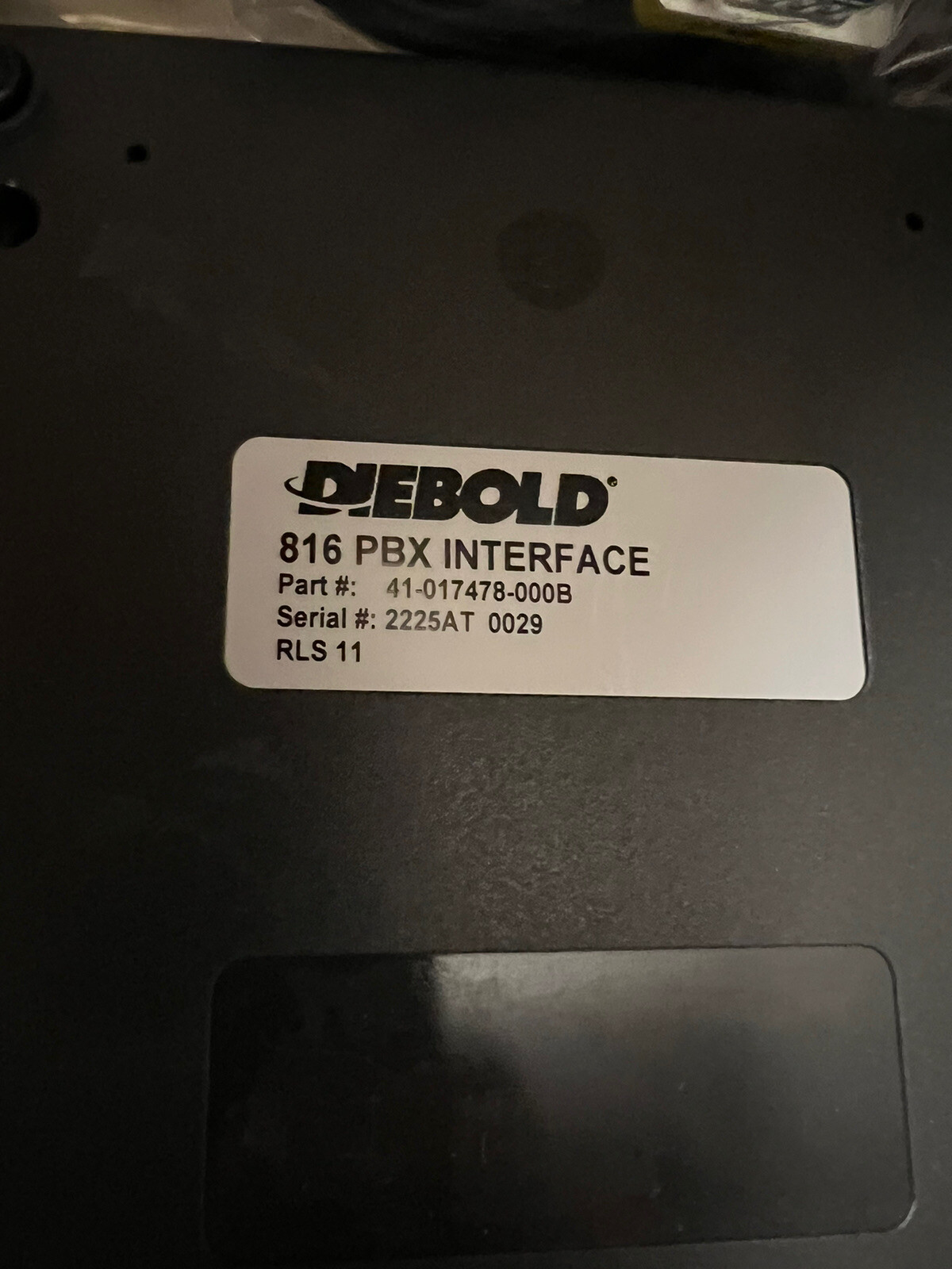 Diebold 816 PBX Interface Kit