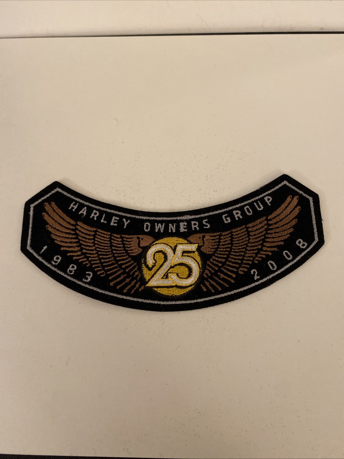1993-2008 25 Year HOG Harley Davidson Owners Group Motorcycle Biker Rocker Patch