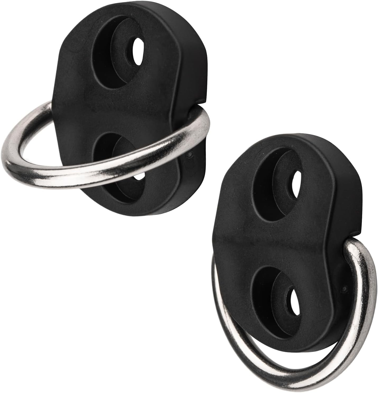 Black D Ring Tie Down Anchors,6Pcs Heavy Duty D Ring with Screws,Surface Mount