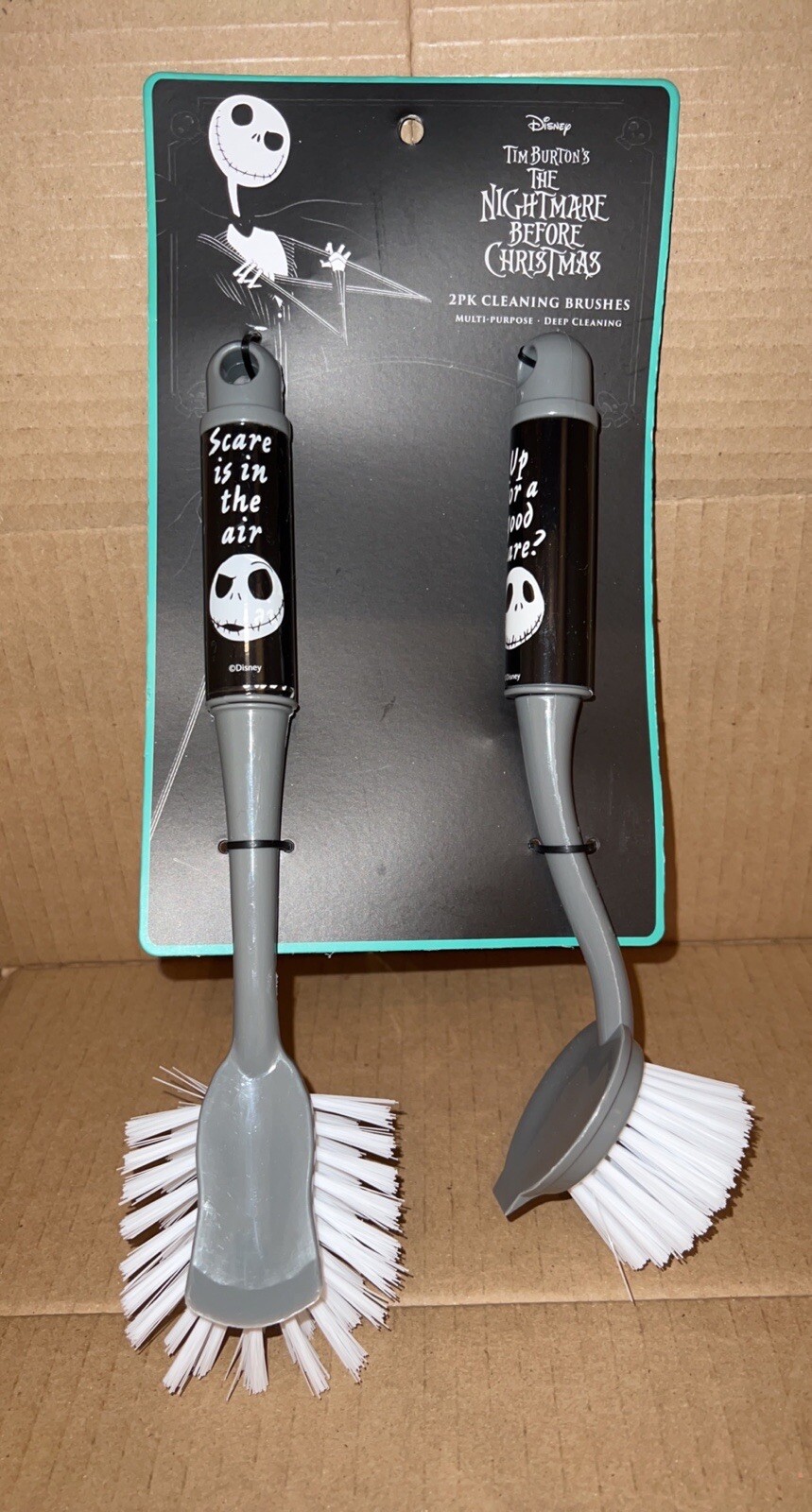 Disney Nightmare Before Christmas 2 PACK Cleaning Brushes NEW