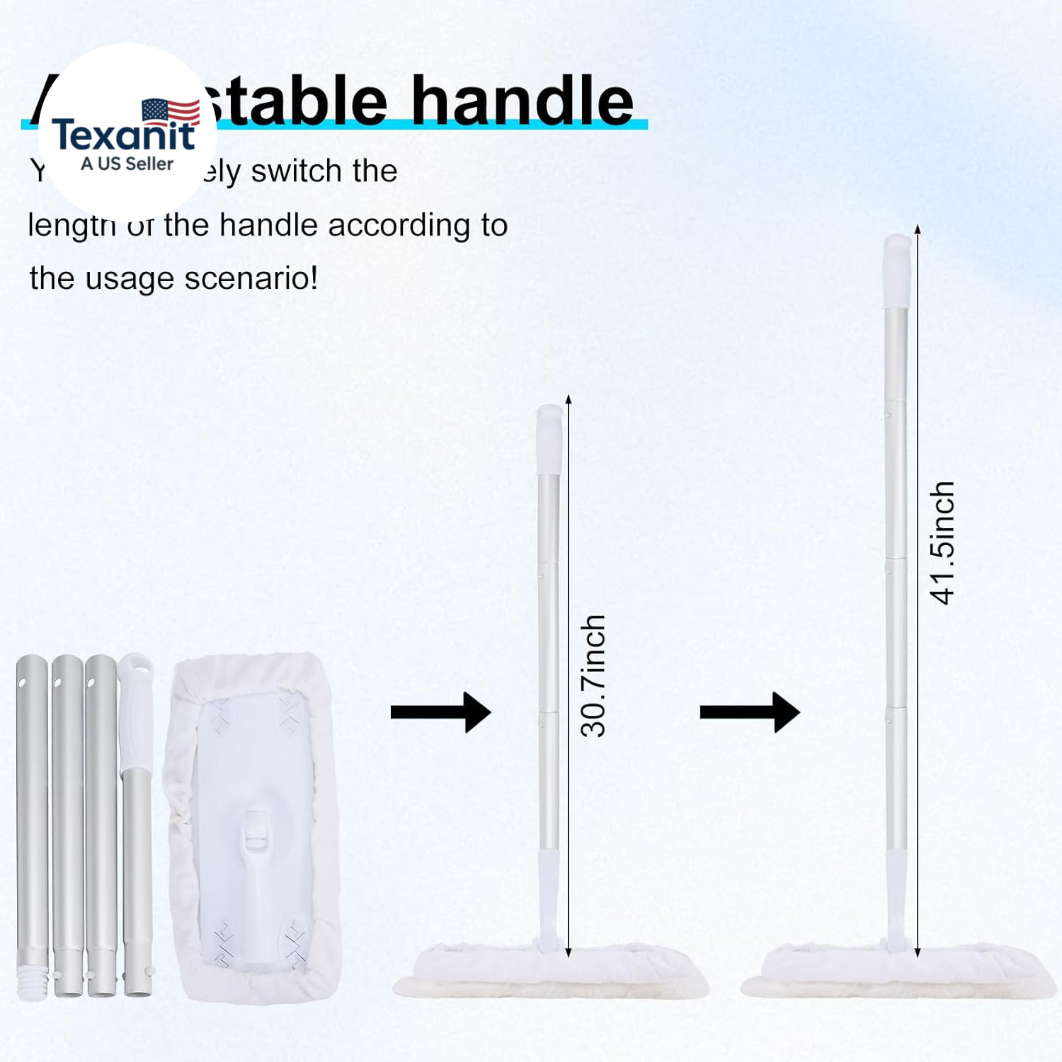360° Adjustable Lambswool Applicator Kit, Extendable Lambskin Deck Stain Applica