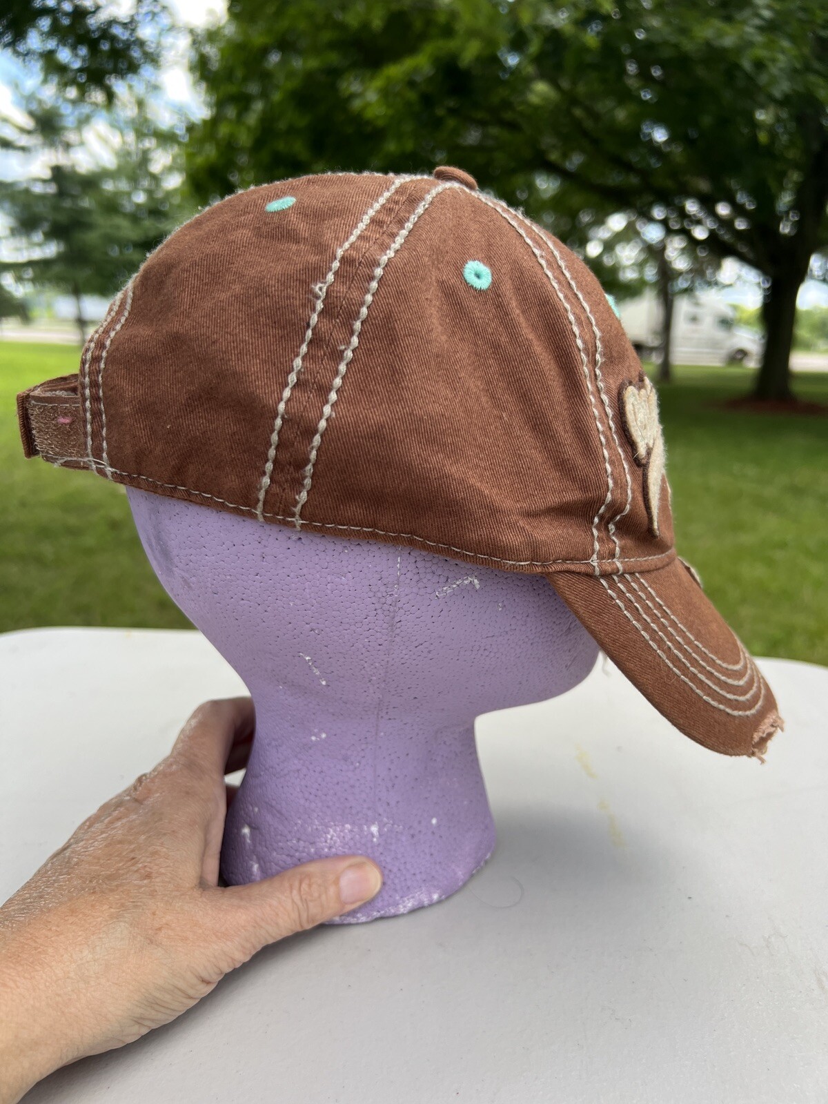 Ninety Nine 99 Rust Color Teal Cap/Hat Grunge Infinity Headwear EUC
