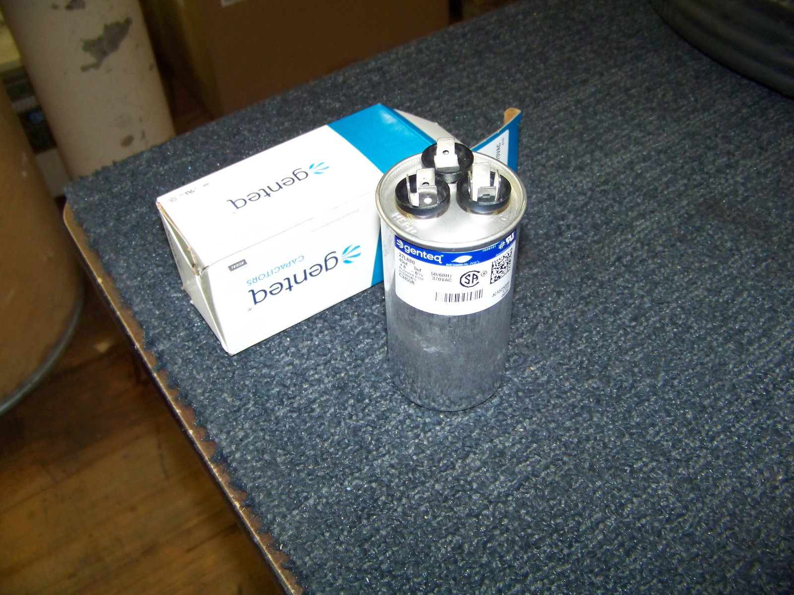 Genteq Capacitor 45uf 5uf 370 VAC C3455R Regal Beloit Round 27L880 New