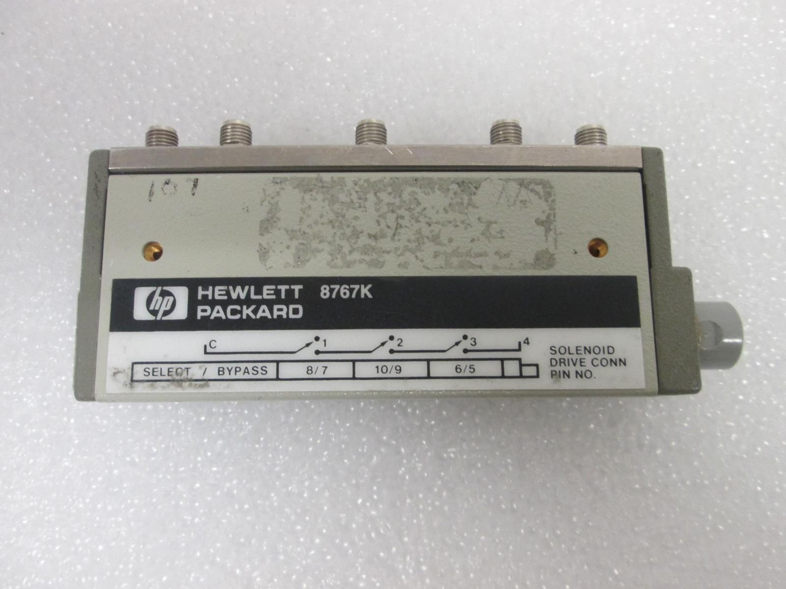 HEWLETT PACKARD 8767K COAXIAL SWITCH