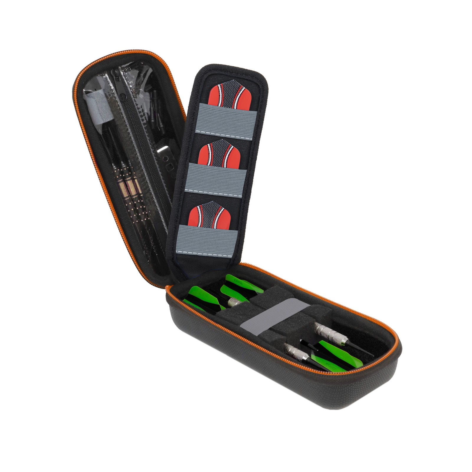 USA Gear 3 Dart Case for Steel & Soft Tip Darts, Flights, Shafts, Tips - Black