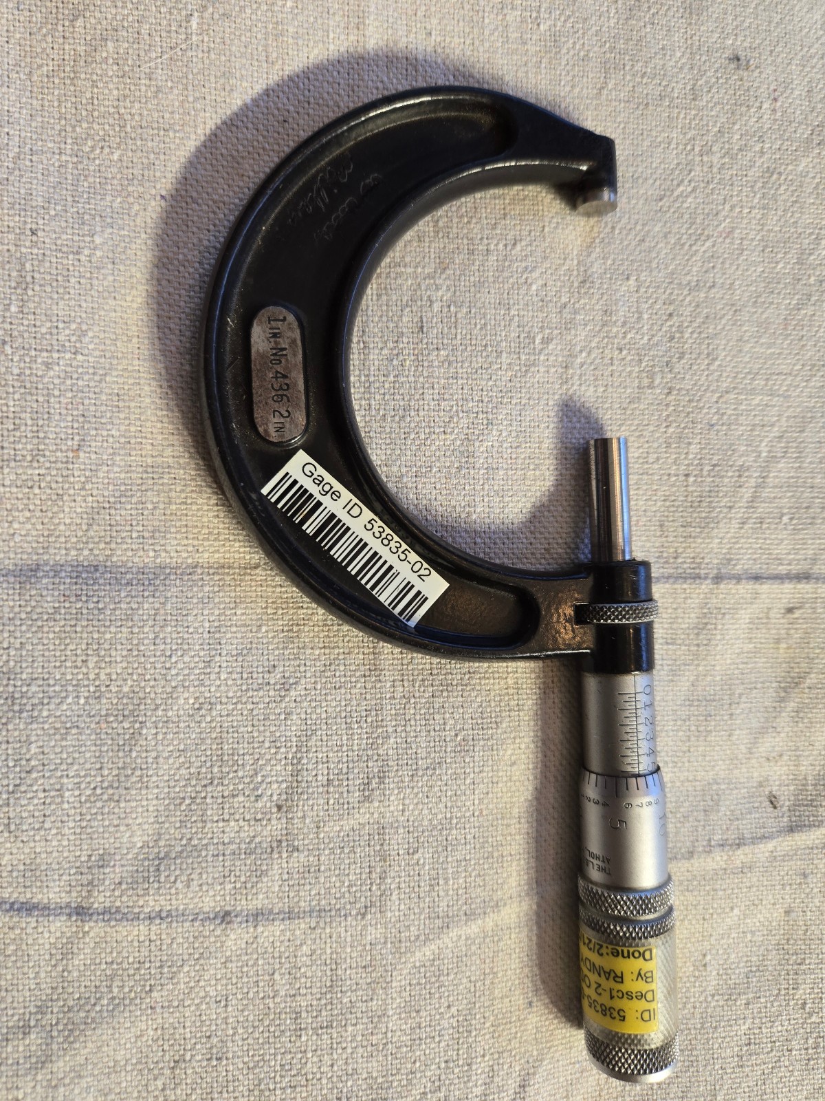 Starrett Micrometer Satin Chrome 436FL-2, USA Made