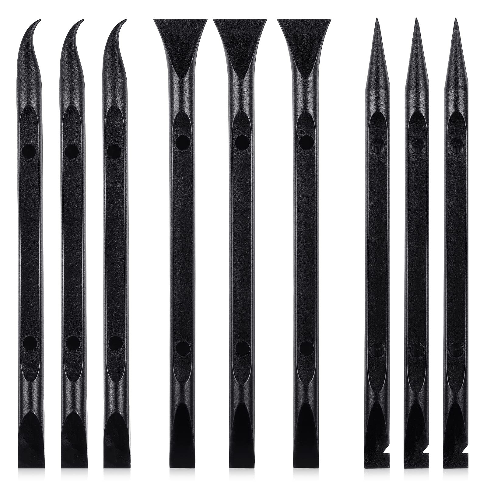 9 Pieces Plastic Scraper Tool Scratch Free Crevice Cleaning Sticker Remover T...