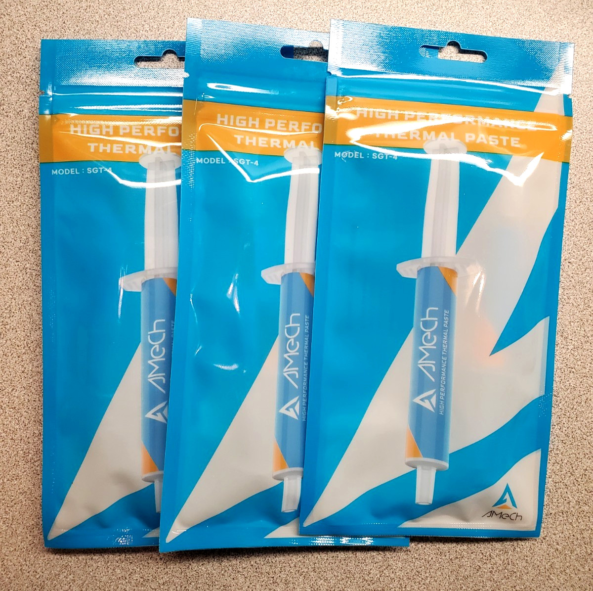 3 Pack AMeCh SGT-4 Hyper Performance Thermal Paste w/Spatula Cooling Grease 4g