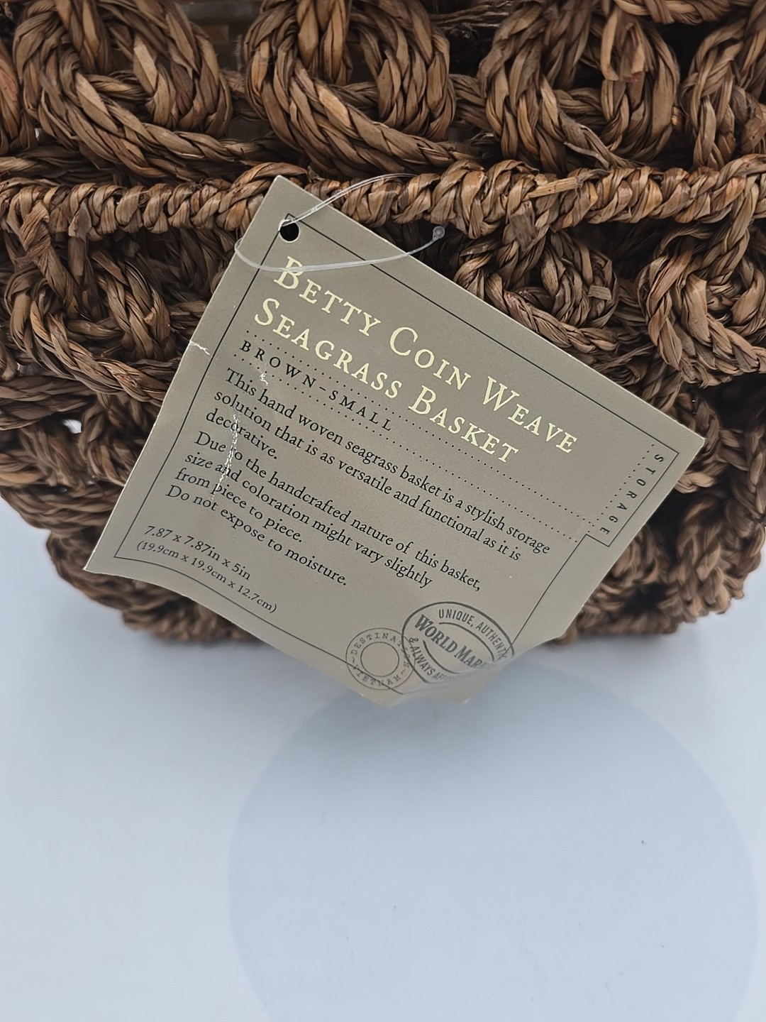 2 Square Brown Braided Wicker Baskets with 4 Natural Decorative Balls Fall Decor