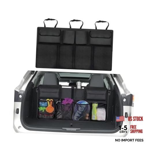 Mandark Car Trunk Organizer, Space Saving Vehicle Backseat Style 2-Black
