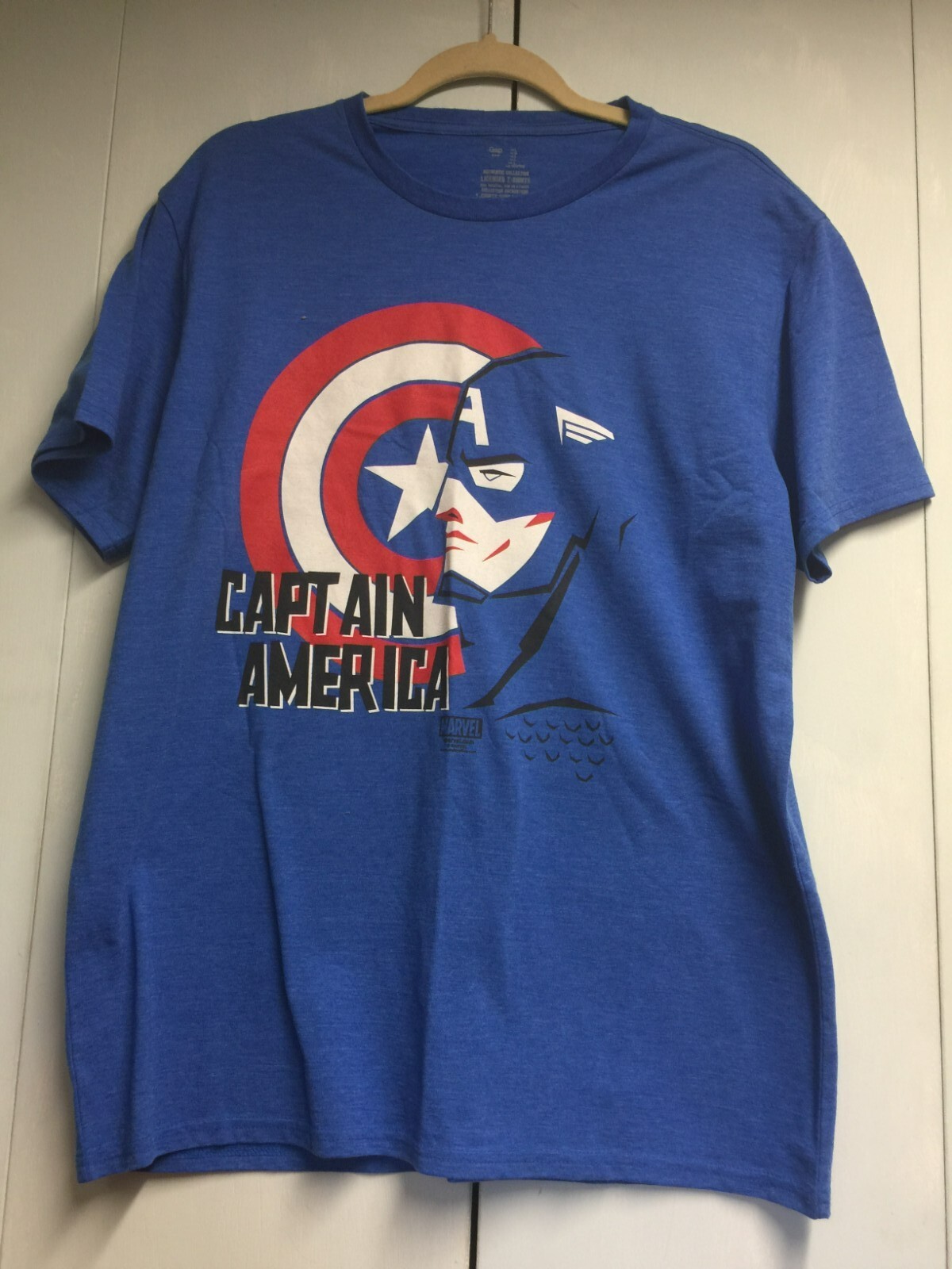 Marvel Comics Captain America T Shirt  By Gap   Men's Large, Blue  New