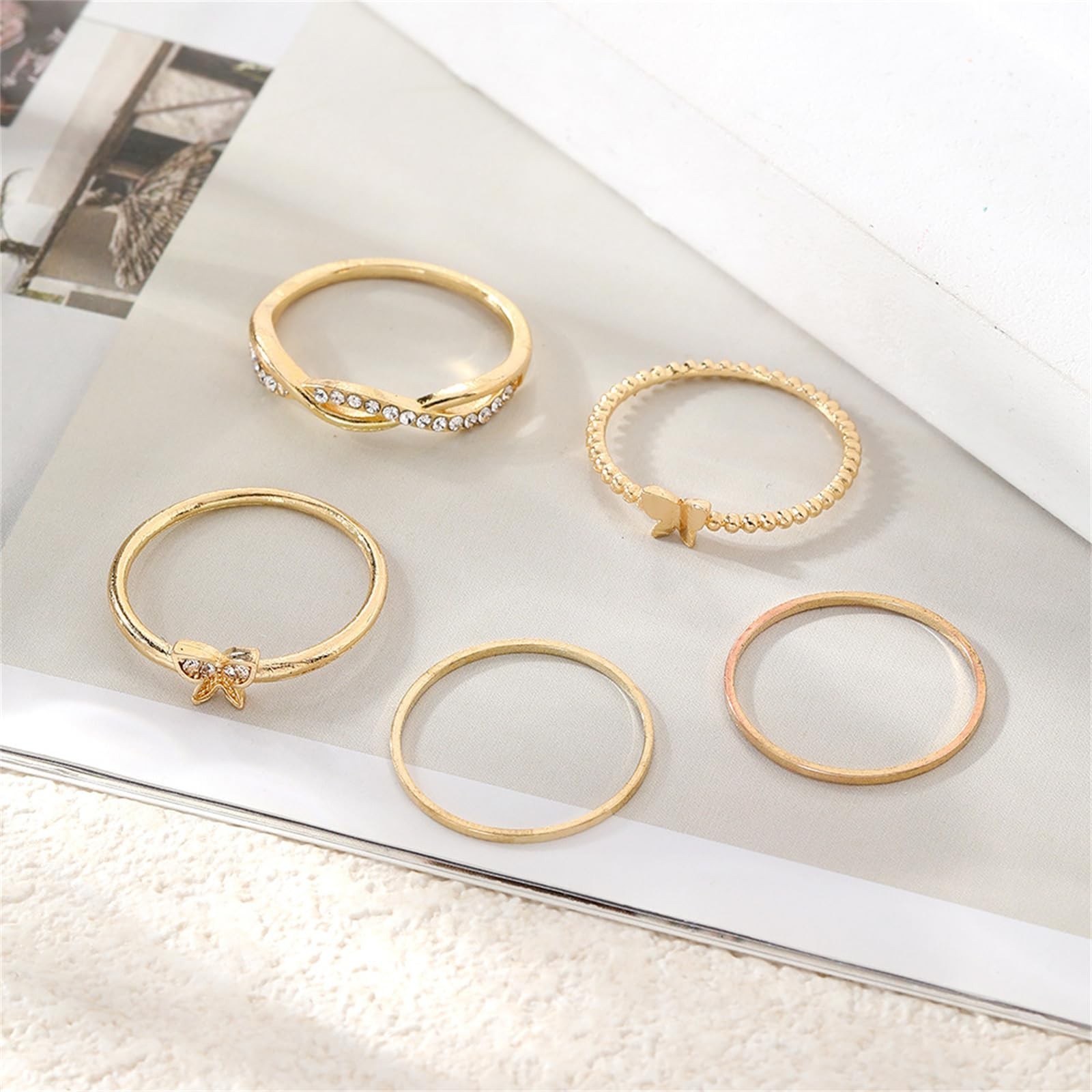 Knuckle Rings Set for Women,Simple Dainty Stackable Finger Ring Pack Minimali...