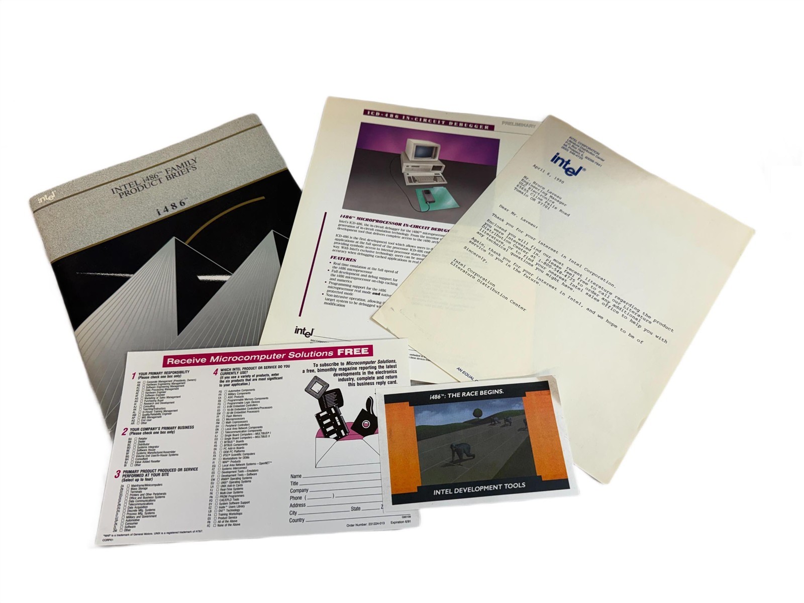 Intel 1990 i486 Family Product Briefs Literature Borchure