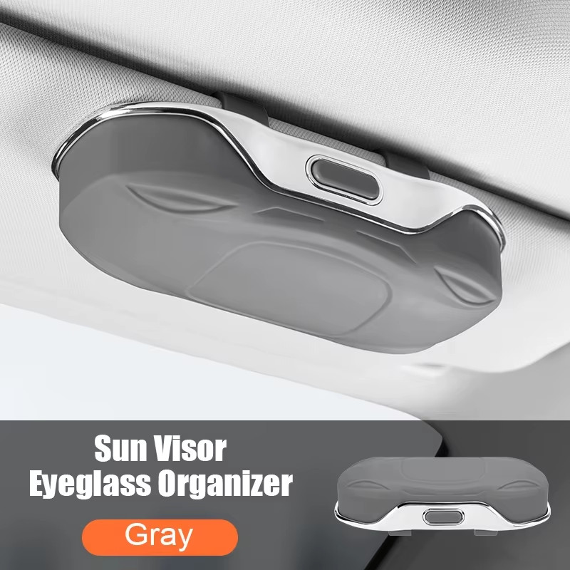 Car Sunglasses Holder Car Glasses Box Sun Visor ABS Storage Case Anti-Scratch Ey
