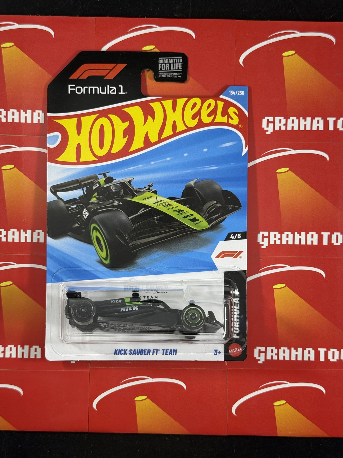 Kick Sauber F1 Team #154 Black Formula 1 4/5 US Card 2026 Hot Wheels
