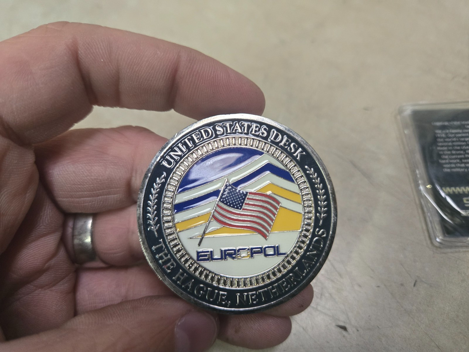 United States Desk Europol The Hague Netherlands Challenge coin Rare!