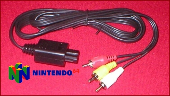 6Ft Stereo AV Audio Video RCA TV Cable Plug Cord for Nintendo 64 N64 System NEW