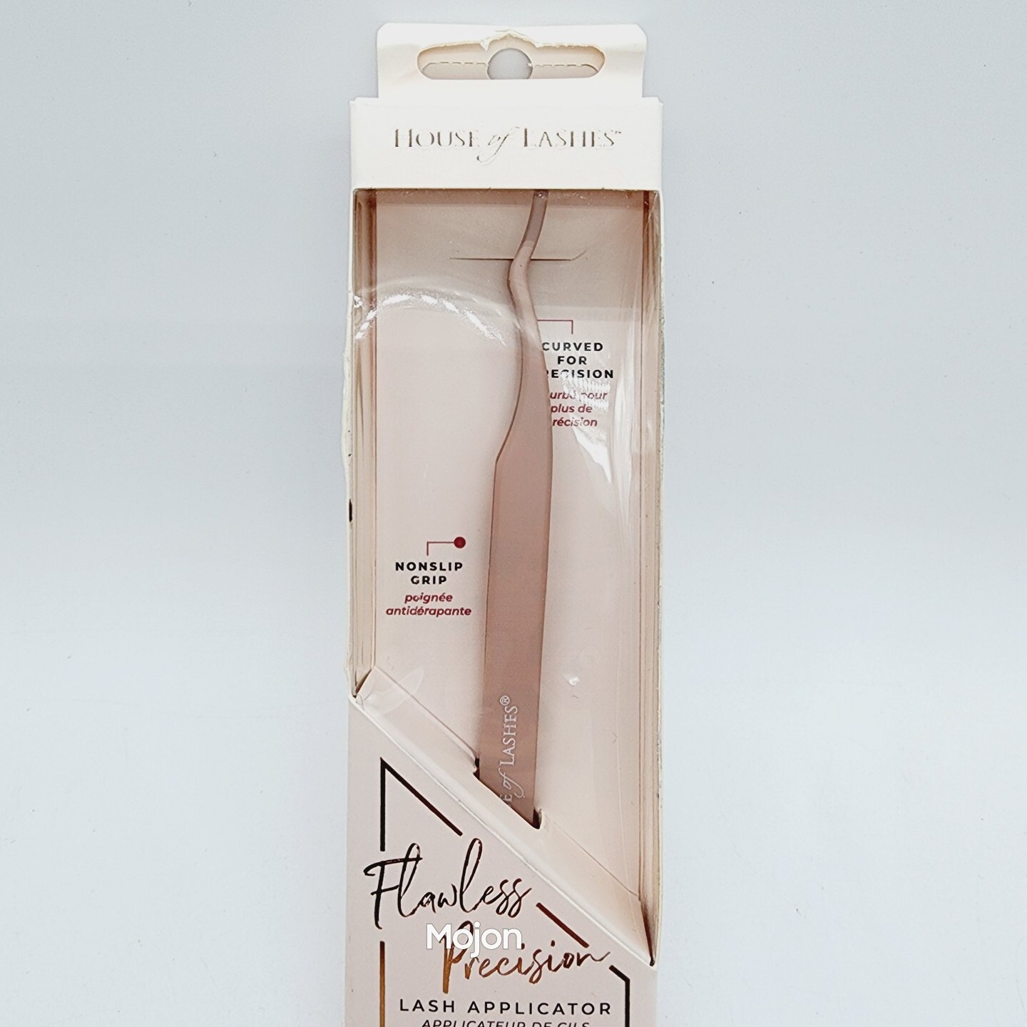 House of Lashes Pink Flawless Precisions Nonslip Grip Eyelash Applicator Curved