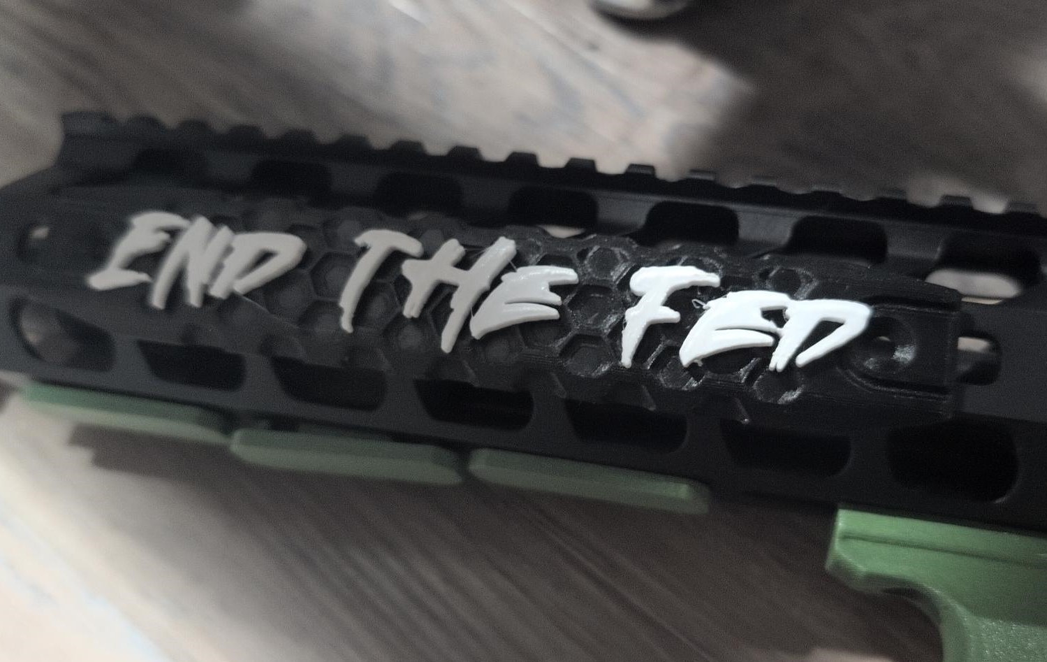 Customized M-LOK Rail Cover | Carbon Fiber | Message or Note for Text