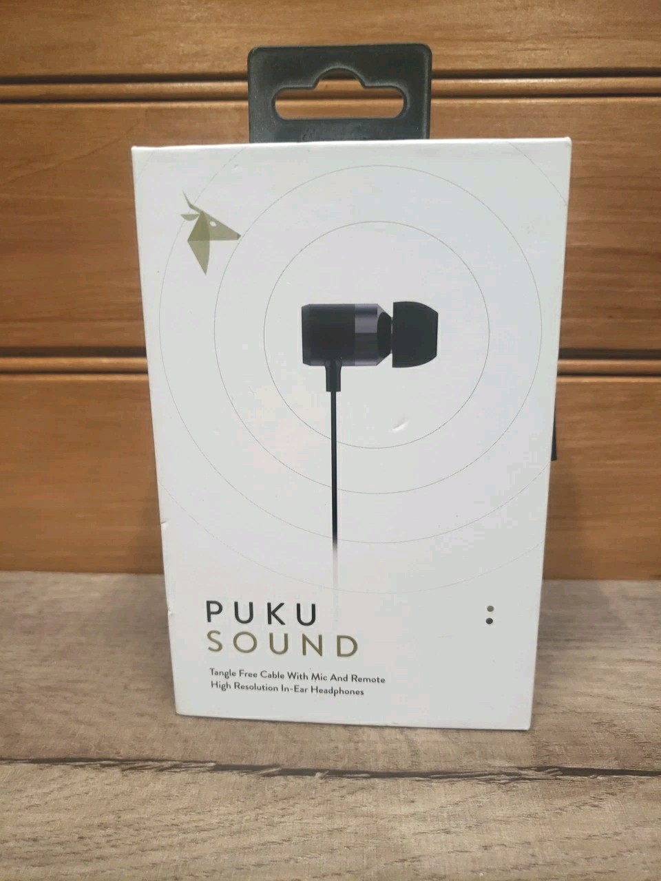 Puku Sound Tangle-Free In-Ear Headphones with Mic Opened Box