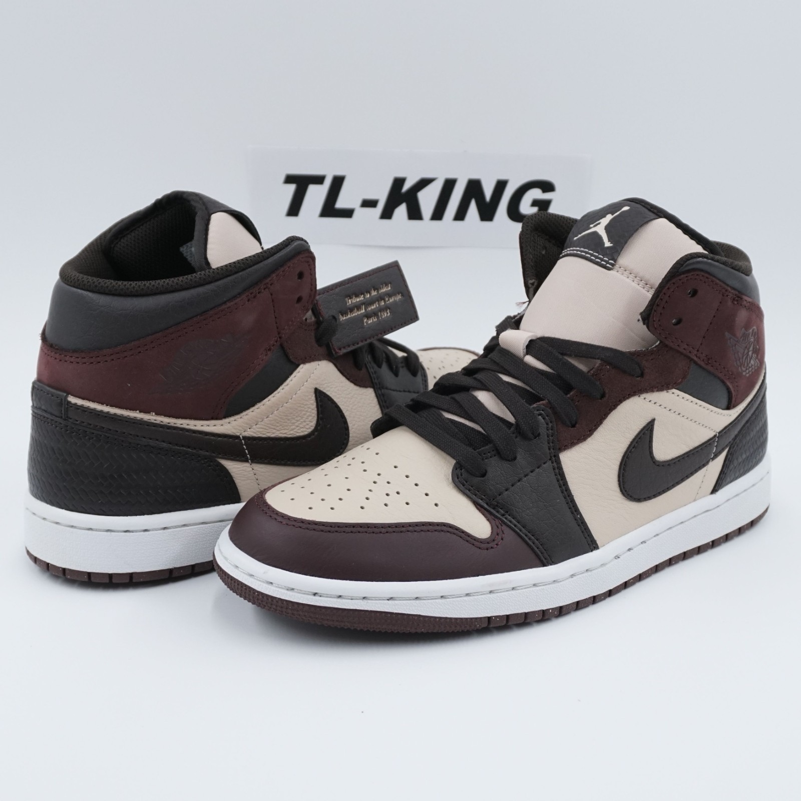 Nike Air Jordan 1 Mid SE AJ Pairs YMCA Leather Brown Sanddrift FZ4359-200 sz 8