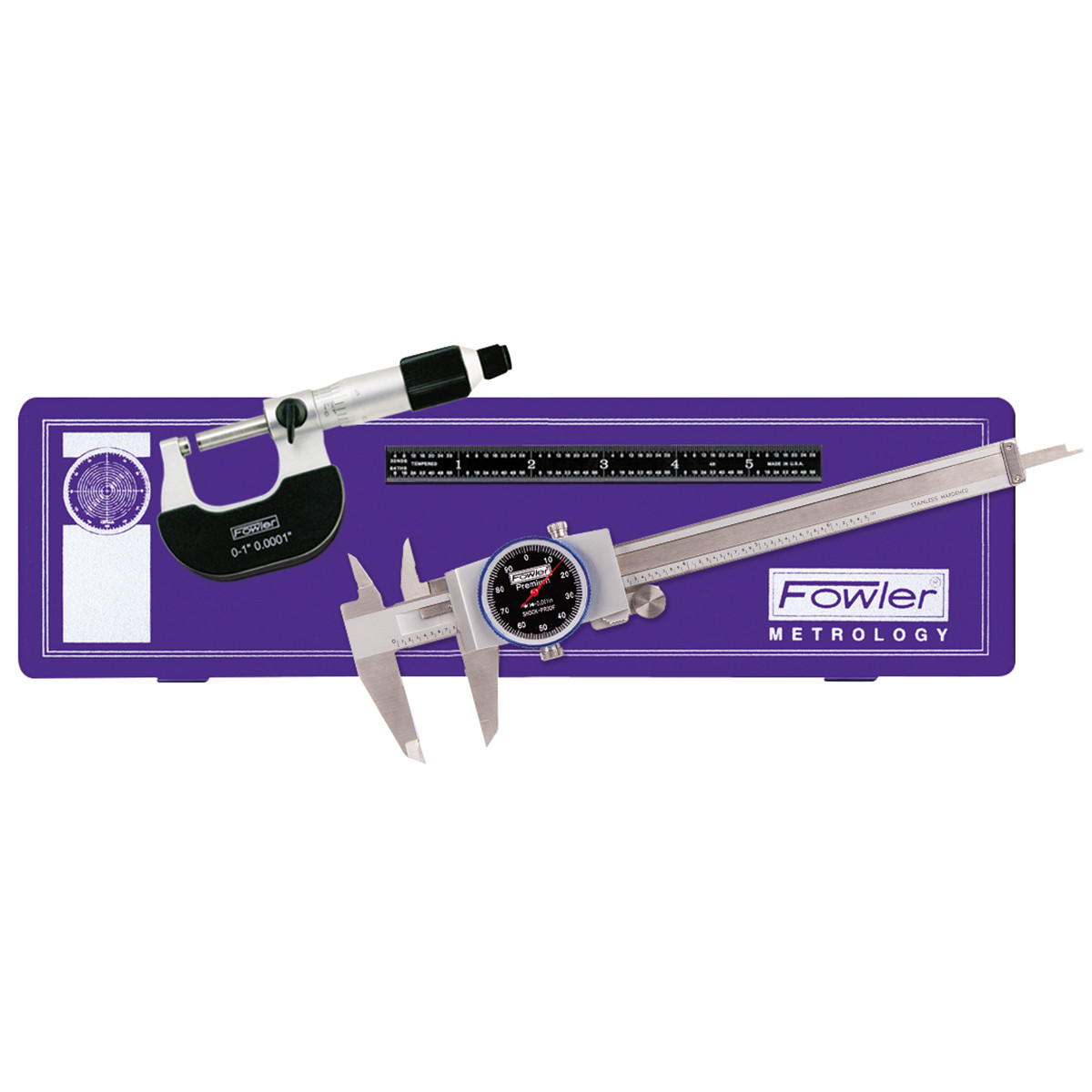 Fowler 72-229-711 Measuring Caliper Micrometer Mechanics Set