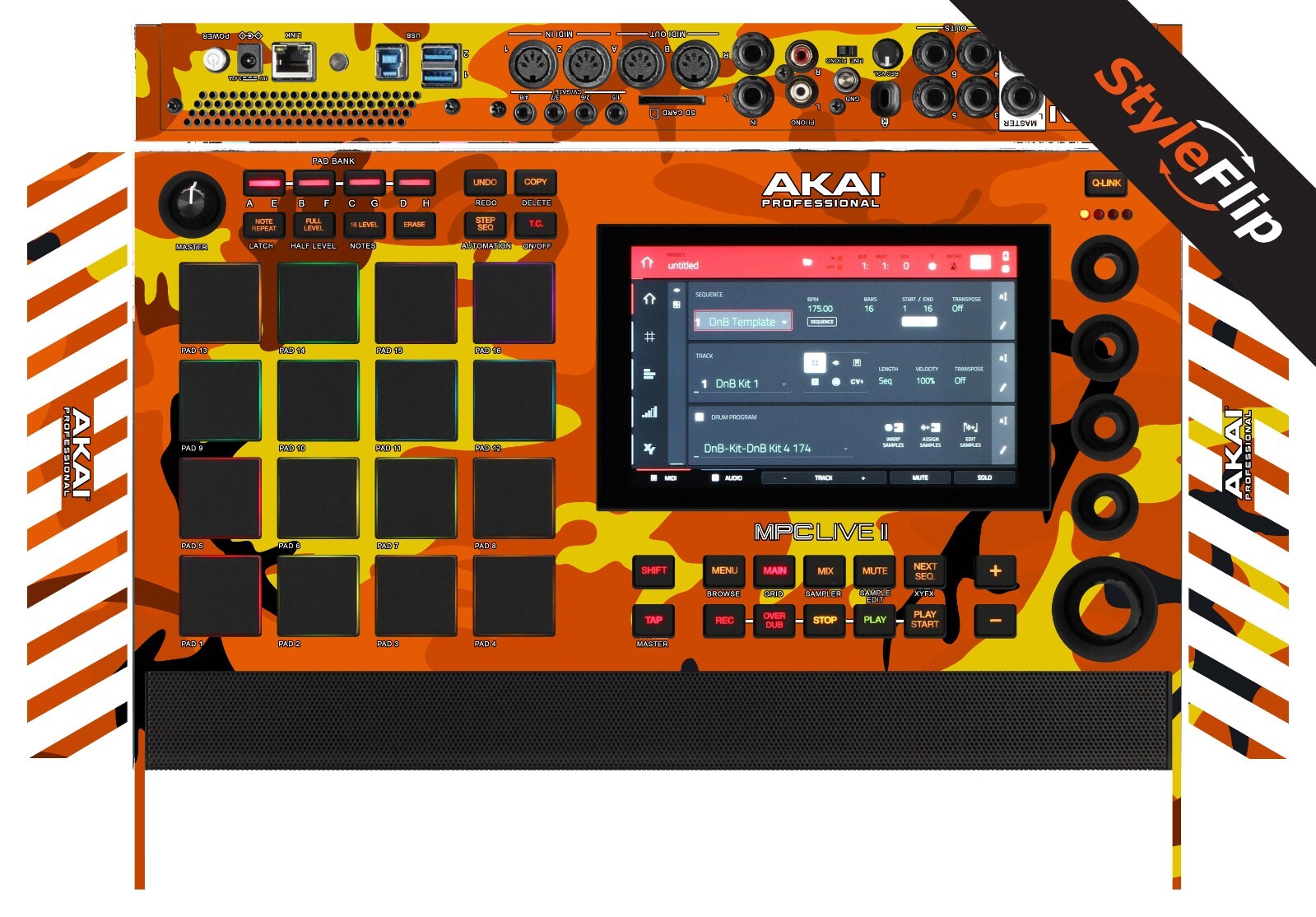 AKAI MPC Live II Skin | Camo Orange |  Protective Decal |  StyleFlip Skins