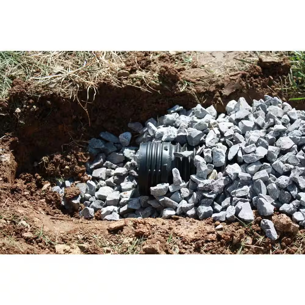 FLEX Drain 4 In. X 50 Ft. Black Copolymer Perforated Drain Pipe