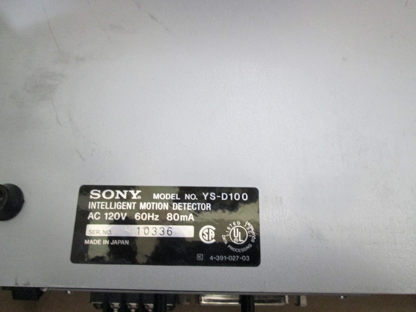 Sony YS-D100 Intelligent Motion Detector