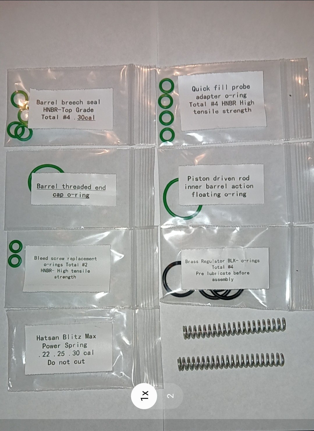 Hatsan Blitz .30 cal Upgraded Spring - O ring replacement kit