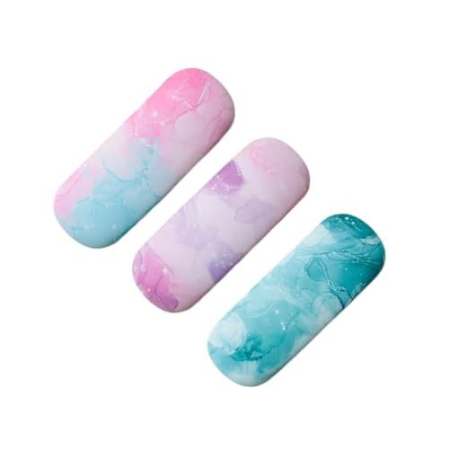 3 Pack Glass Cases Hard Shell, Portable Hard Eyeglasses Case Linen Marable