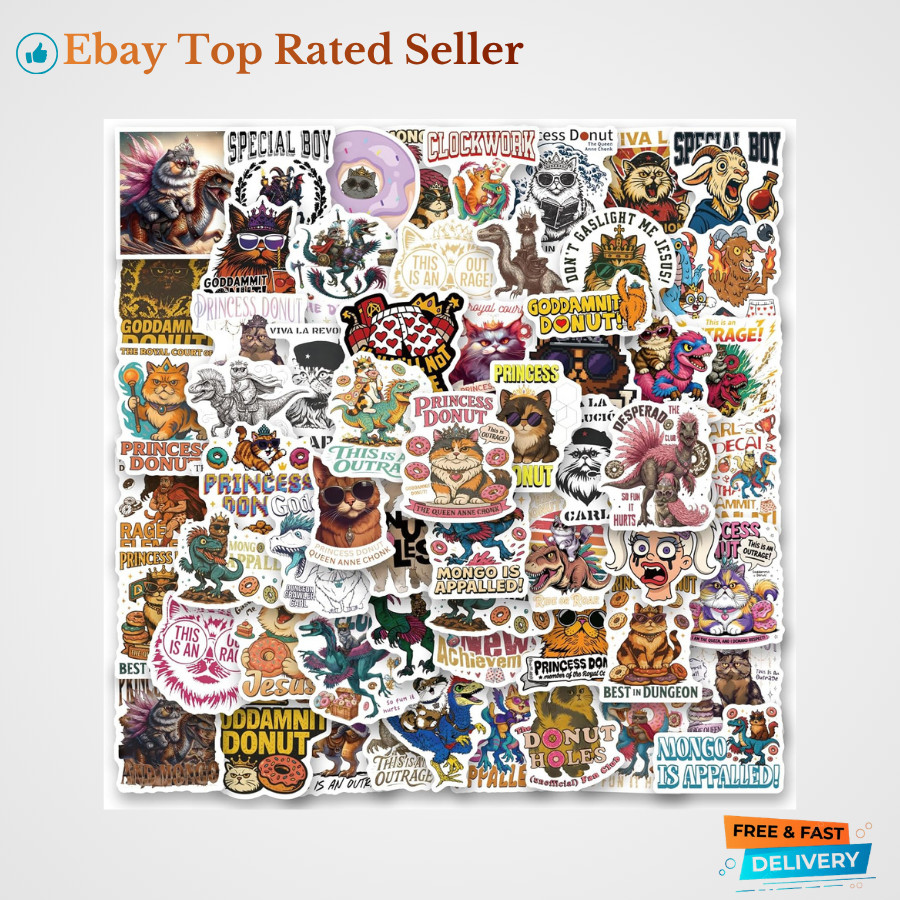 Dungeon Crawler Carl Stickers Pack 106 Pcs for Water Bottle, Laptop, Phone