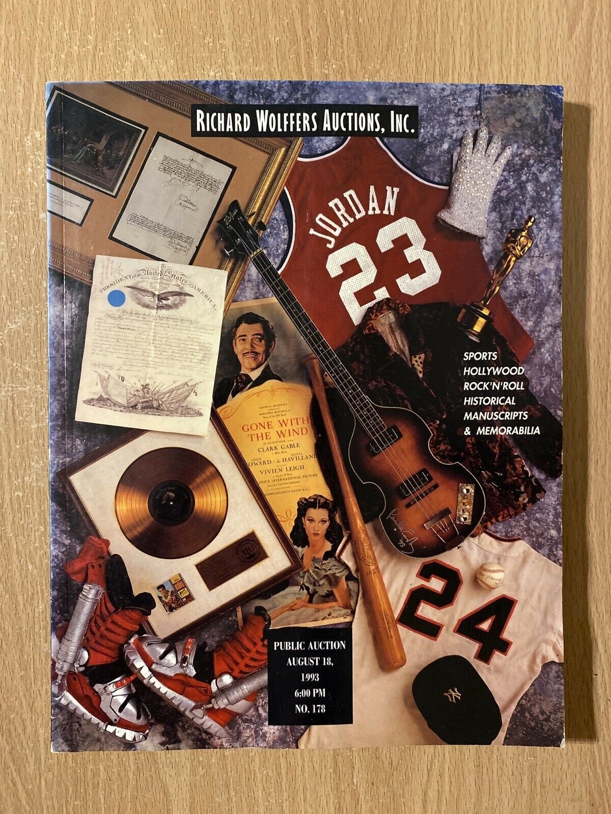 Richard Wolffers Auction 8/18/93 No. 178 Memorabilia Catalog (1993 Paperback)