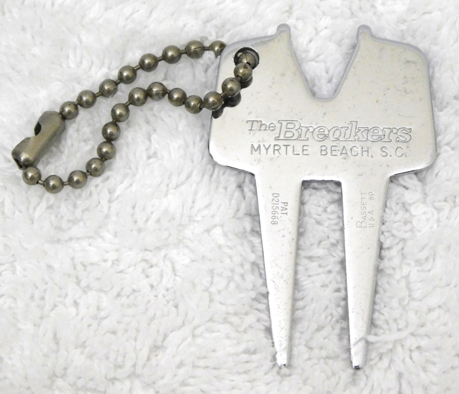 Vtg The Breakers Myrtle Beach South Carolina Golfaide Divot Repair Tool Keychain