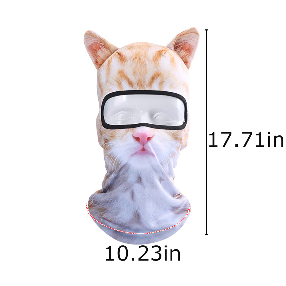 Winter Warmer Balaclava Animal Pattern Face Masks Neck Cover for Cycling Ski USA