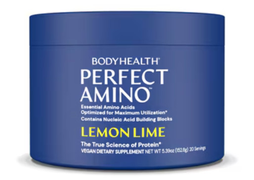 Bodyhealth Perfect Amino (20 Servings) Essential Amino Acid Powder, 4.6 oz Lemon