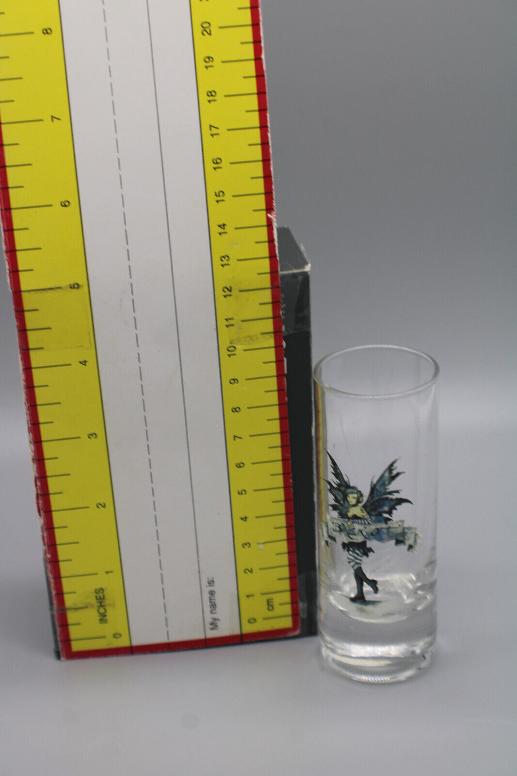 "Back off" Shot Glass with Comic Design