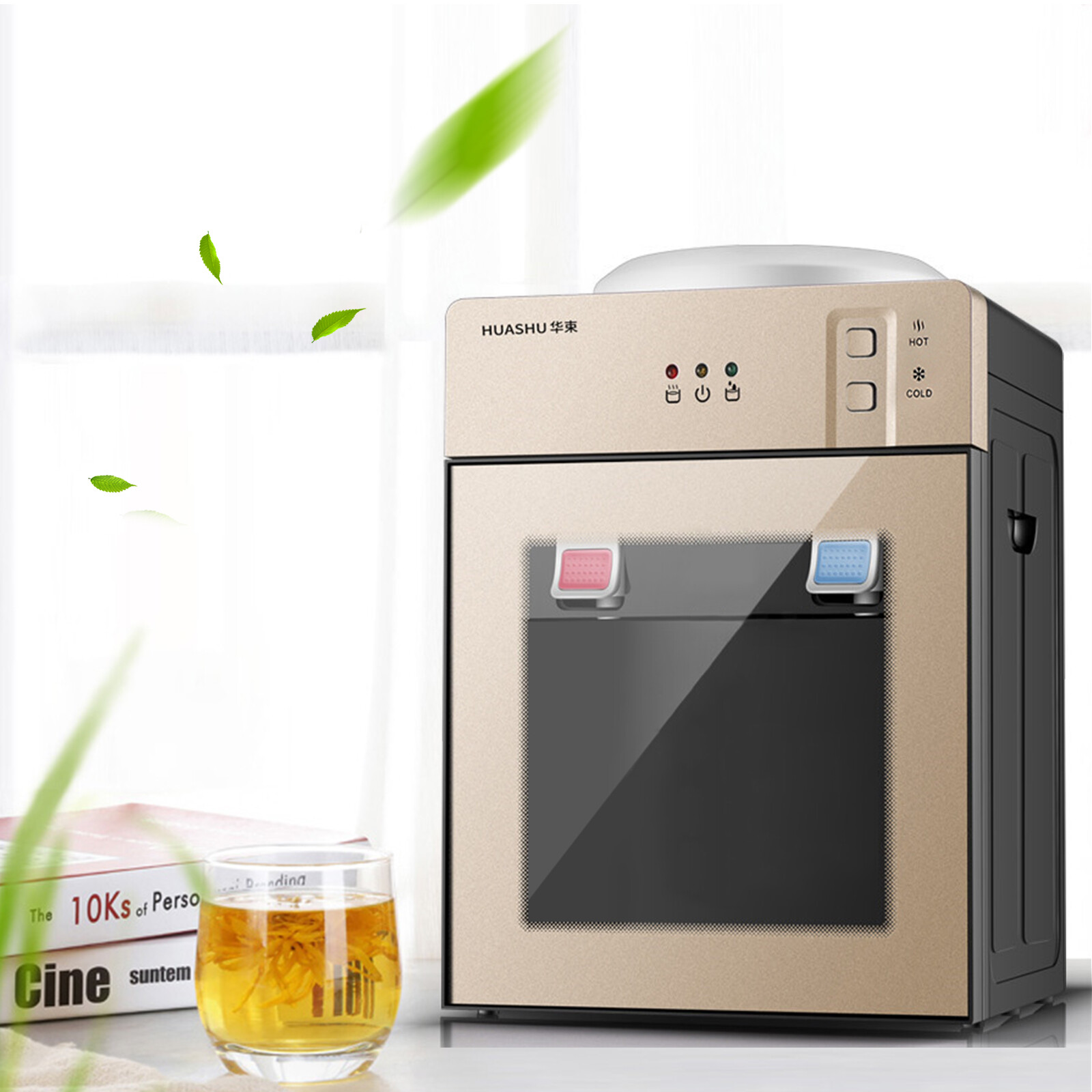 Top Loading Countertop Water Dispenser Hot Cold Water Cooler Drinking Machine
