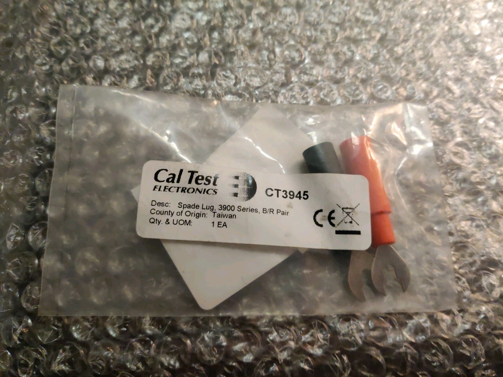 CalTest Spade Lug Adapter Red/Black Pair for CalTest 3945 DMM Probes