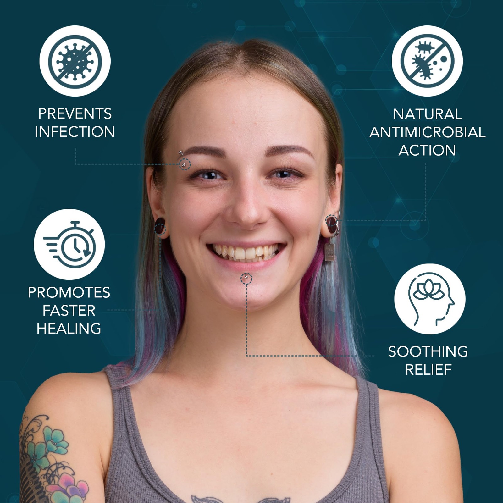 Piercing Aftercare Spray - Fast Cleaner Solution for Ear, Nose, and Belly Pie...