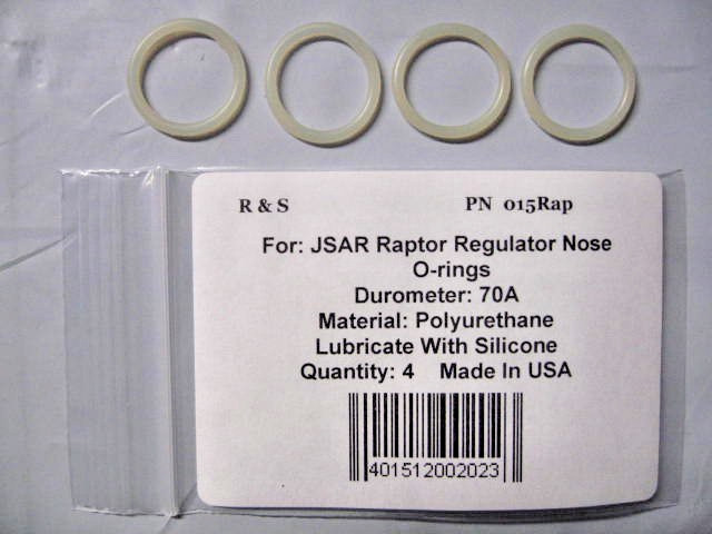4 JSAR Raptor / Regulator Nose Compatible O-rings / R&S 015RAP