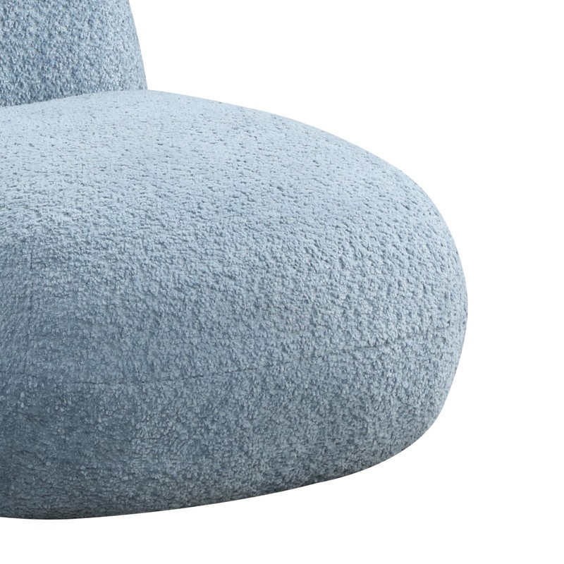 Blue Chenille Deer-Shaped Kids Chair 21.5"W - Soft, Plush, Animal Chair