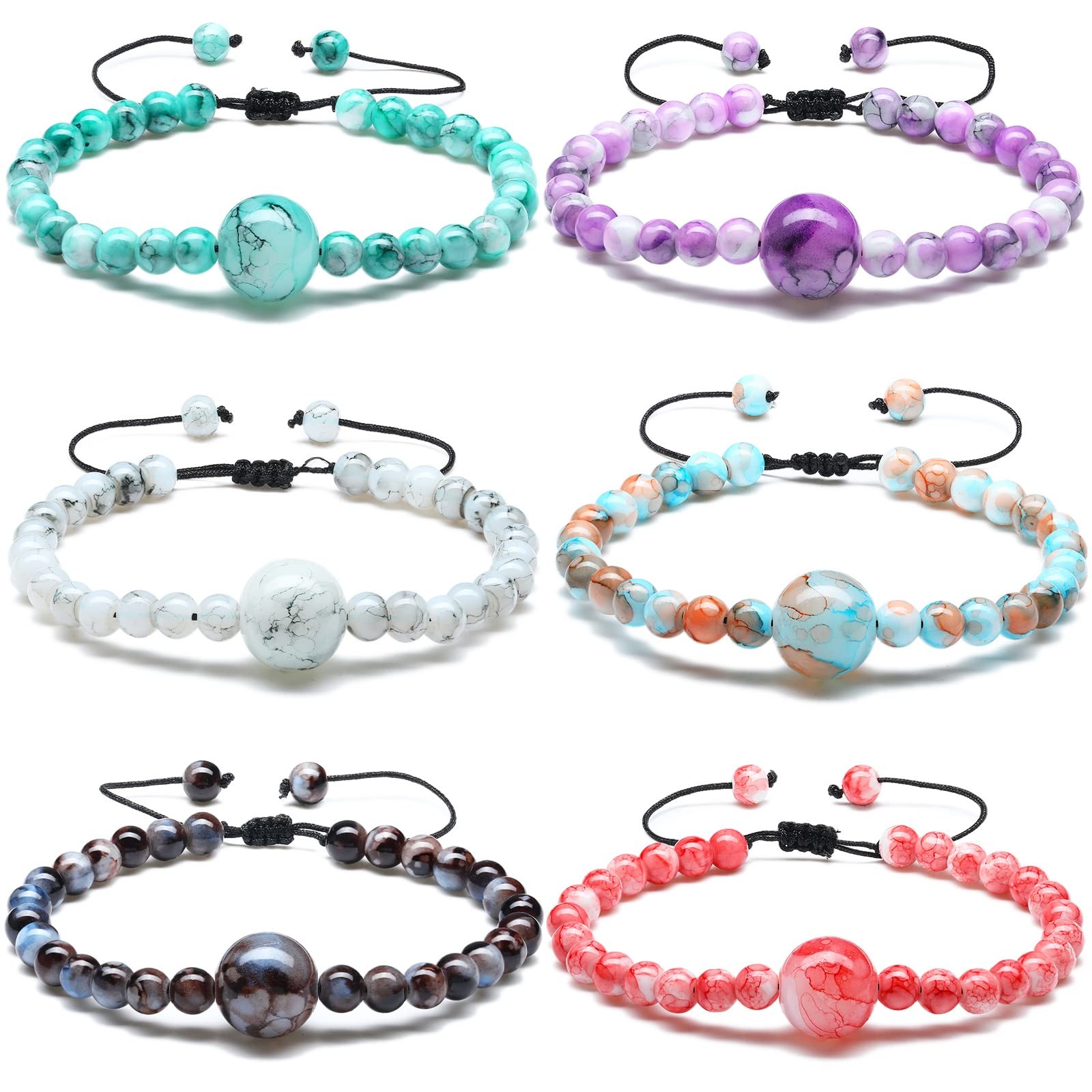 6 Pcs Motion Sickness Bracelets Cruise Essentials Adjustable Anti Nausea Wris...