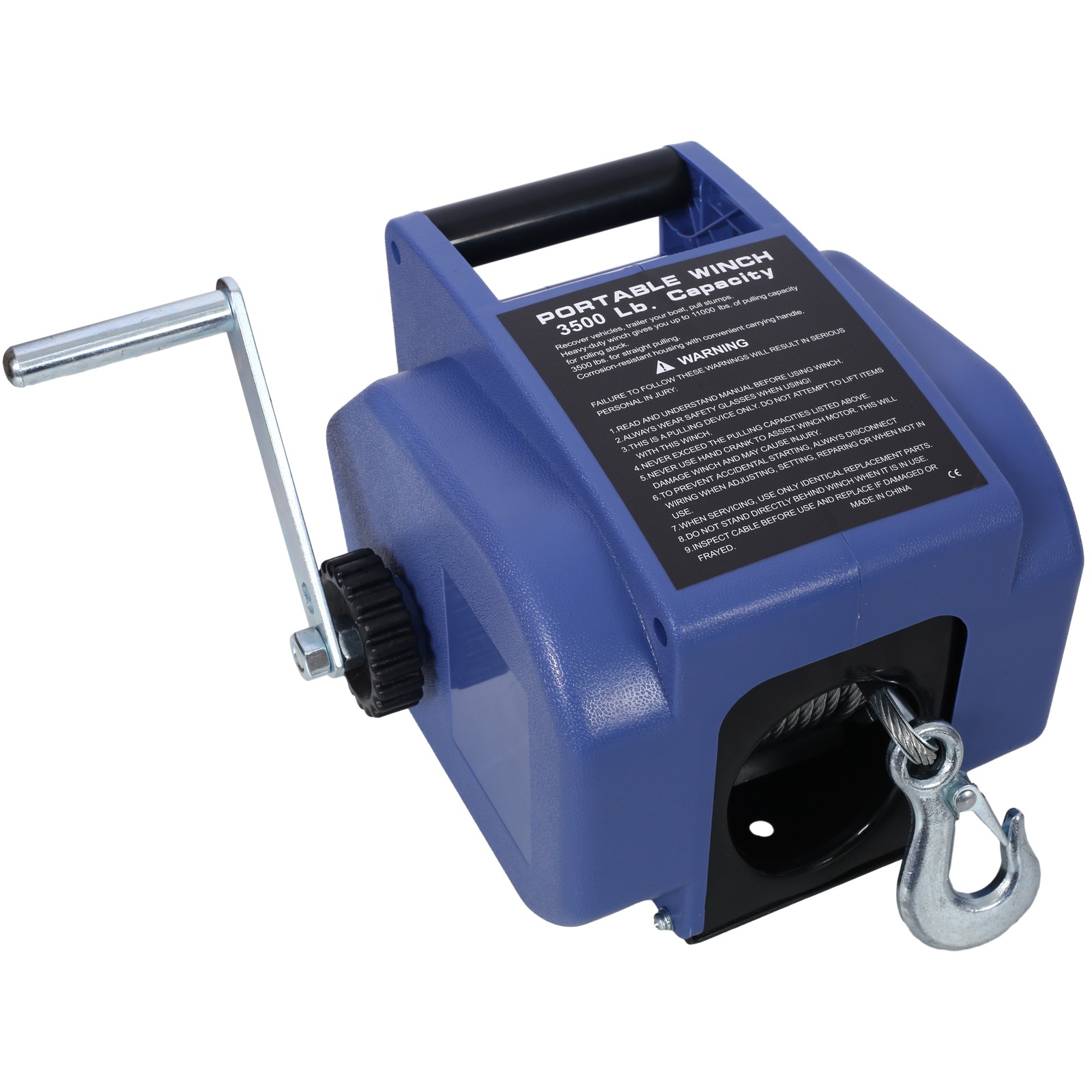 12V 6000LBS Electric Winch Reversible Portable Electric Winch Boat Trailer TruQn