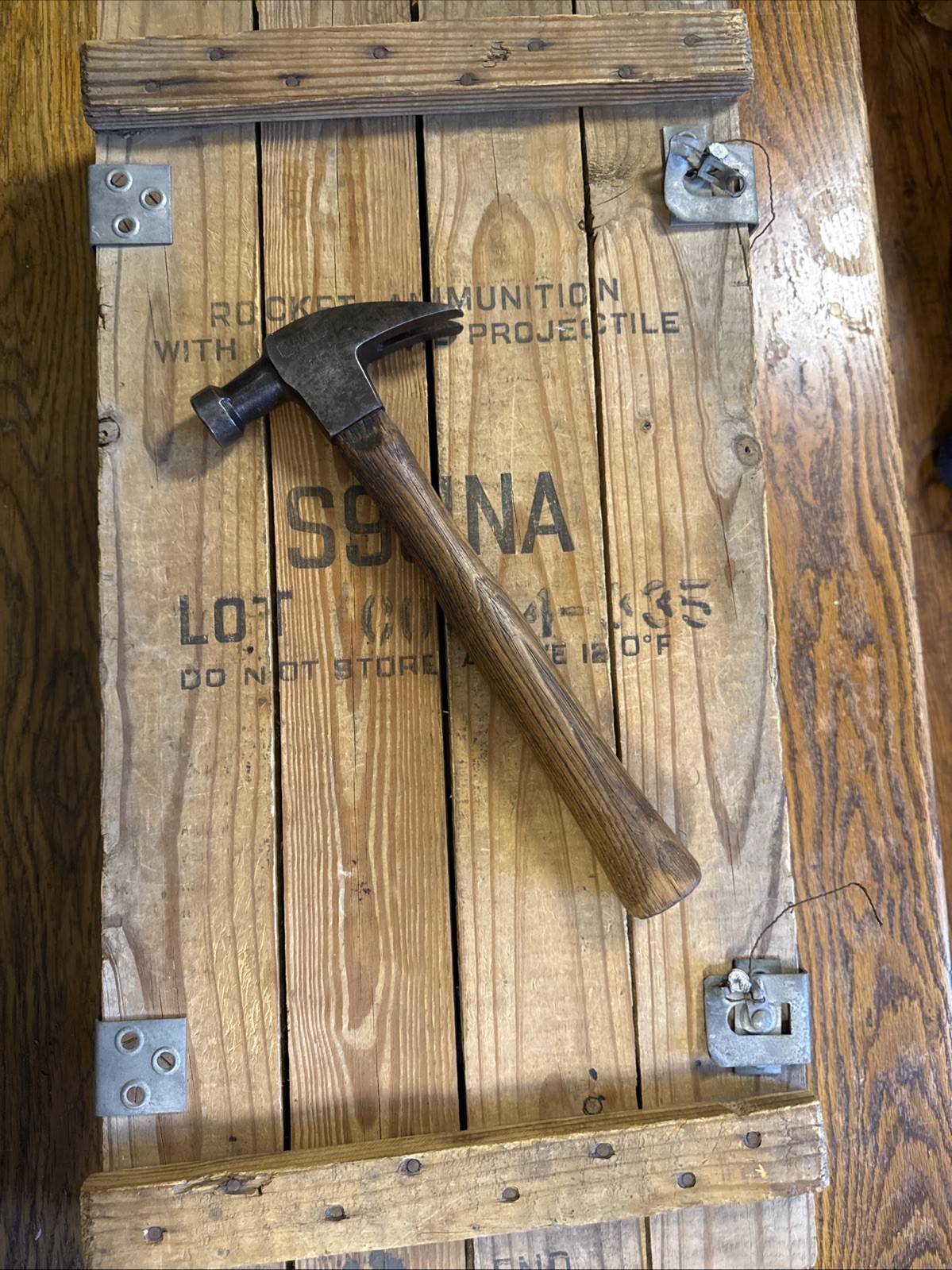 Vintage 1935-1950s Stanley Plain Bell Face Round Poll Straight Claw Hammer USA