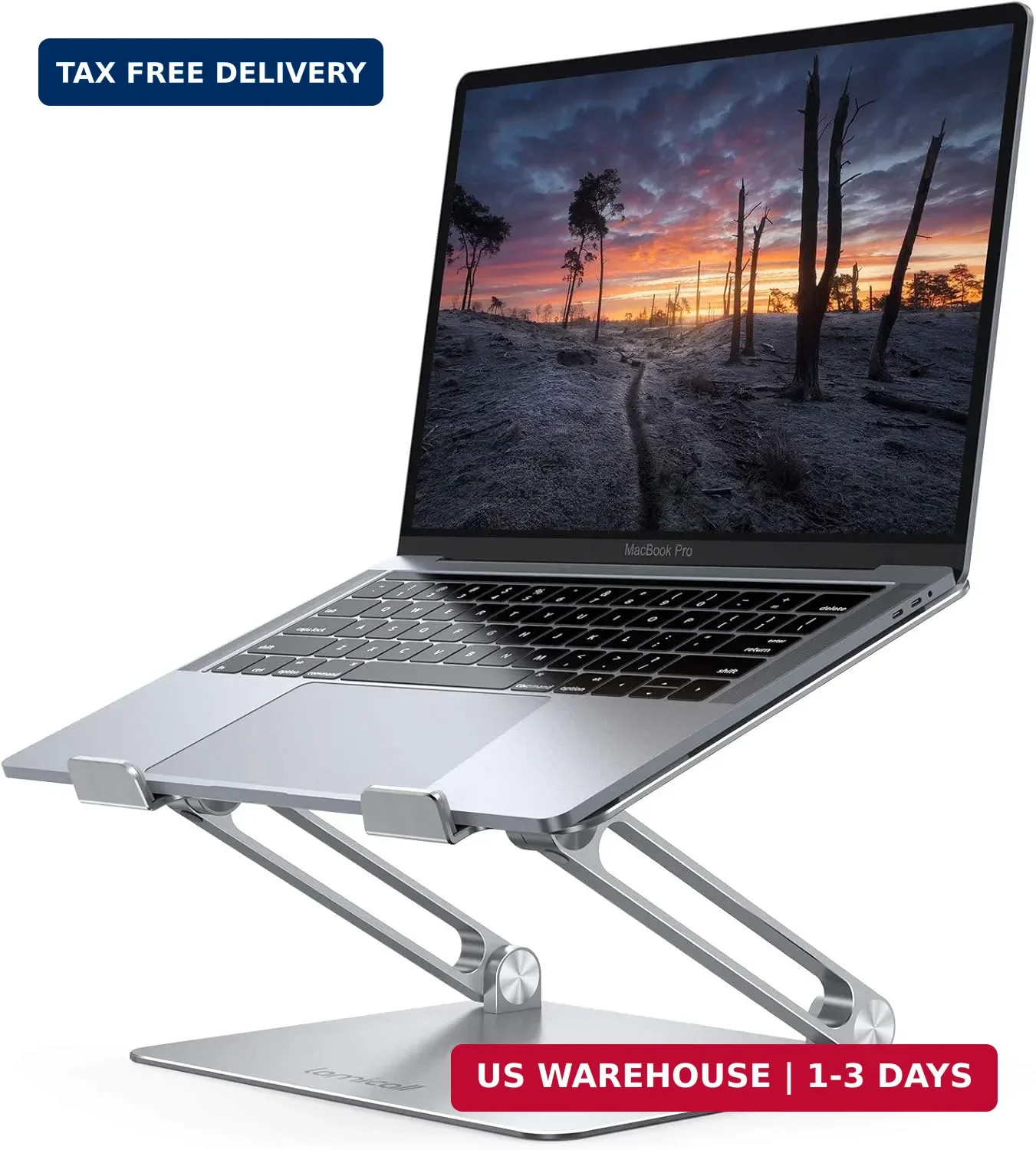 Lamicall Adjustable Laptop Stand, Portable Laptop Riser, Aluminum Laptop Stand f