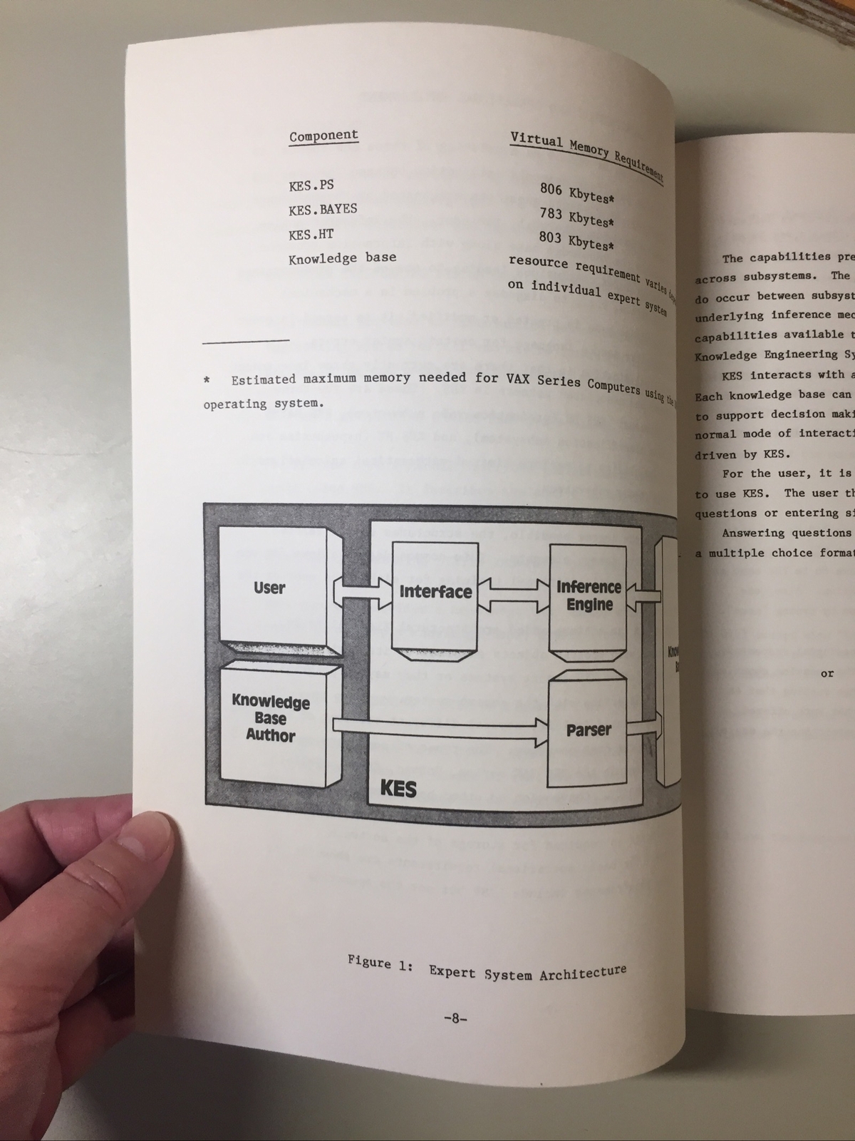 Vintage 84' SOFTWARE A&E KNOWLEDGE ENGINEERING SYSTEM General Description Manual