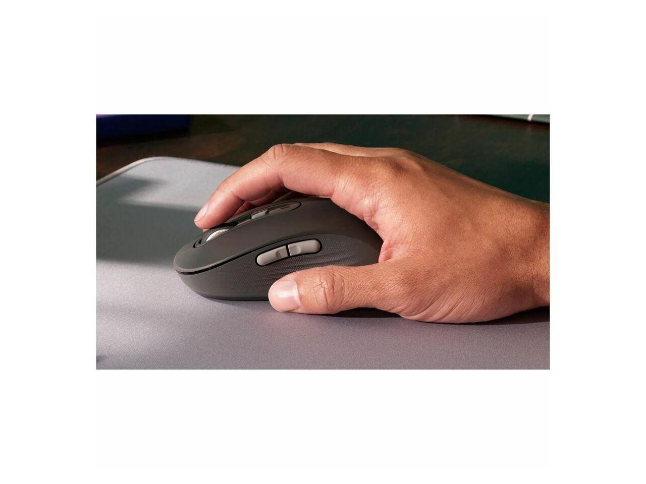 Logitech Signature Plus M750 Mouse - Optical - Wireless - 32.81 ft - Bluetooth/R