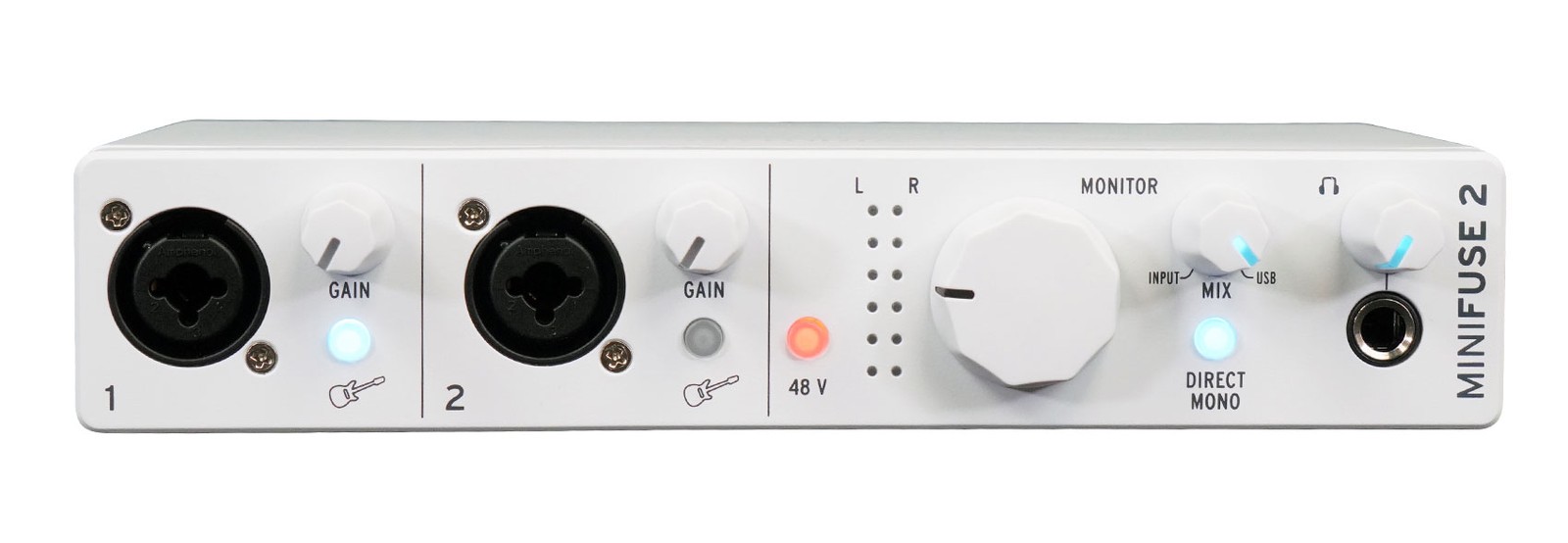 Arturia Minifuse 2 White Portable 2x2 Audio USB Recording Interface+Microphone